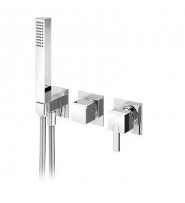 Bruma Escudo 2 Bateria wannowo-natryskowa podtynkowa 3-drożna ze słuchawką Chrom 1022801CR