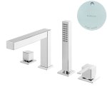 Bruma Escudo 2 Bateria wannowo-natryskowa 2-drożna na brzeg wanny Pure White 1023301PW