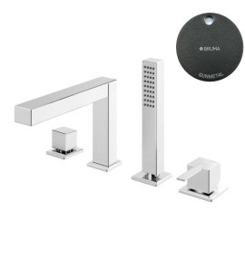 Bruma Escudo 2 Bateria wannowo-natryskowa 2-drożna na brzeg wanny Gunmetal 1023301MG