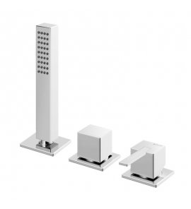 Bruma Escudo 2 Zestaw natryskowy 2-drożna na brzeg wanny Chrom 1025011CR