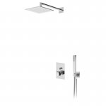 Bruma Escudo 2 Zestaw natryskowy podtynkowy z deszczownicą 200x200 mm i słuchawką prysznicową Chrom 1027661CR