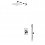 Bruma Escudo 2 Zestaw natryskowy podtynkowy z deszczownicą 250x250 mm i słuchawką prysznicową Chrom 1027651CR