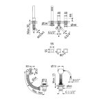 Bruma Escudo 2 Zestaw natryskowy 2-drożna na brzeg wanny z napełnianiem przez przelew Sunrise 1025211SR