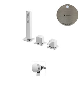 Bruma Escudo 2 Zestaw natryskowy 2-drożna na brzeg wanny z napełnianiem przez przelew Morning Mist 1025211MM