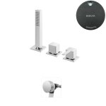 Bruma Escudo 2 Zestaw natryskowy 2-drożna na brzeg wanny z napełnianiem przez przelew Gunmetal 1025211MG