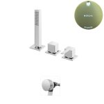 Bruma Escudo 2 Zestaw natryskowy 2-drożna na brzeg wanny z napełnianiem przez przelew Sunrise 1025211SR