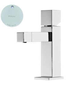 Bruma Escudo Bateria bidetowa jednootworowa bez korka Pure White 1020202PW