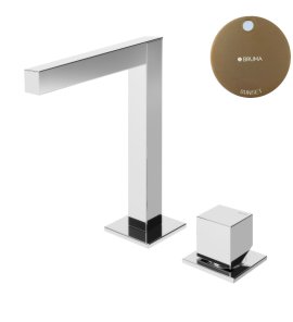 Bruma Escudo Bateria umywalkowa 2-otworowa bez korka Sunset 1020002SS