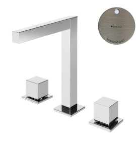 Bruma Escudo Bateria umywalkowa 3-otworowa bez korka Morning Mist 1022502MM