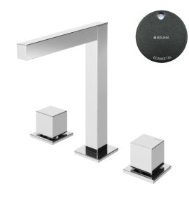 Bruma Escudo Bateria umywalkowa 3-otworowa bez korka Gunmetal 1022502MG