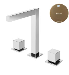 Bruma Escudo Bateria umywalkowa 3-otworowa bez korka Sunset 1022502SS