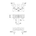 Bruma Element podtynkowy baterii umywalkowej 3-otworowej 2001501NO