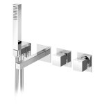 Bruma Escudo Bateria wannowa podtynkowa z wylewką 230 mm i słuchawką prysznicową Chrom 1021002CR