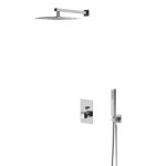 Bruma Escudo Zestaw natryskowy podtynkowy z deszczownicą 250x250 mm i słuchawką prysznicową Chrom 1027652CR