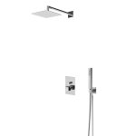 Bruma Escudo Zestaw natryskowy podtynkowy z deszczownicą 200x200 mm i słuchawką prysznicową Chrom 1027662CR