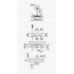 Bruma Escudo Zestaw natryskowy podtynkowy z deszczownicą 250x250 mm sufitową Chrom 1025802CR