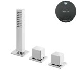 Bruma Escudo Zestaw natryskowy 2-drożna na brzeg wanny Gunmetal 1025012MG