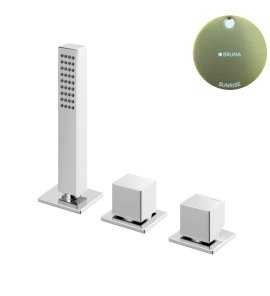 Bruma Escudo Zestaw natryskowy 2-drożna na brzeg wanny Sunrise 1025012SR