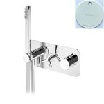 Bruma Genesi Bateria natryskowa termostatyczna podtynkowa ze słuchawką prysznicową Pure White 1912001PW