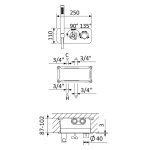 Bruma Genesi Bateria natryskowa termostatyczna podtynkowa ze słuchawką prysznicową Sunset 1912801SS