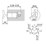Bruma Genesi Mieszacz podtynkowy z jednym wylotem Morning Mist 1916011MM