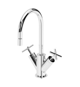 Bruma Hera Bateria bidetowa jednootworowa z korkiem Click-Clack Chrom 1060910CR
