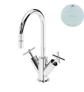 Bruma Hera Bateria bidetowa jednootworowa bez korka Pure White 1060900PW