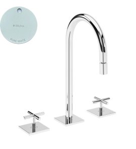 Bruma Hera Bateria bidetowa 3-otworowa bez korka Pure White 1060600PW
