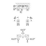 Bruma Hera Bateria natryskowa 2-otworowa podtynkowa Sunrise 1061310SR