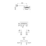 Bruma Hera Bateria natryskowa podtynkowa z deszczownicą Ø 250 mm ścienną Gunmetal 1067650MG