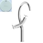 Bruma Hera Bateria umywalkowa jednootworowa wysoka z korkiem Click-Clack Pure White 1062110PW