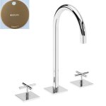 Bruma Hera Bateria umywalkowa 3-otworowa z korkiem Click-Clack Sunset 1068810SS