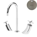 Bruma Hera Bateria umywalkowa 3-otworowa z korkiem Click-Clack Morning Mist 1062510MM