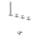 Bruma Hera Bateria wannowo-natryskowa 2-drożna na brzeg wanny z napełnianiem przez przepływ Chrom 1065231CR