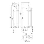 Bruma Hera Bateria wannowo-natryskowa wolnostojąca Sunset 1068100SS