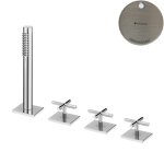 Bruma Hera Bateria wannowo-natryskowa 2-drożna na brzeg wanny Morning Mist 1065011MM