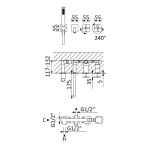 Bruma Hera Bateria wannowo-natryskowa z wylewką 170 mm i słuchawką prysznicową Sunset 1061930SS