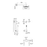 Bruma Hera Zestaw natryskowy podtynkowy z deszczownicą Ø 250 mm ścienną Gunmetal 1063103MG