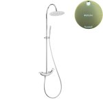 Bruma Hera Zestaw wannowo-natryskowy ścienny z deszczownicą na drążku Ø 250 mm ze słuchawką prysznicową Sunrise 1062711SR
