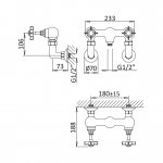 Bruma Imperial Bateria prysznicowa Naścienna Chrom 1170400CR