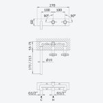 Bruma Imperial Bateria umywalkowa 210 mm podtynkowa Chrom 1170104CR