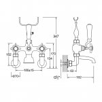  Bruma Imperial Bateria wannowo-natryskowa Naścienna Night Sky/czarny mat 1170300NS