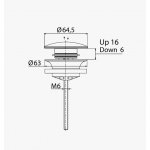 Bruma Korek klik-klak z przelewem lub bez Sunrise 1610020SR