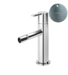 Bruma Leaf Bateria bidetowa jednootworowa bez korka Satinox 1671006ST