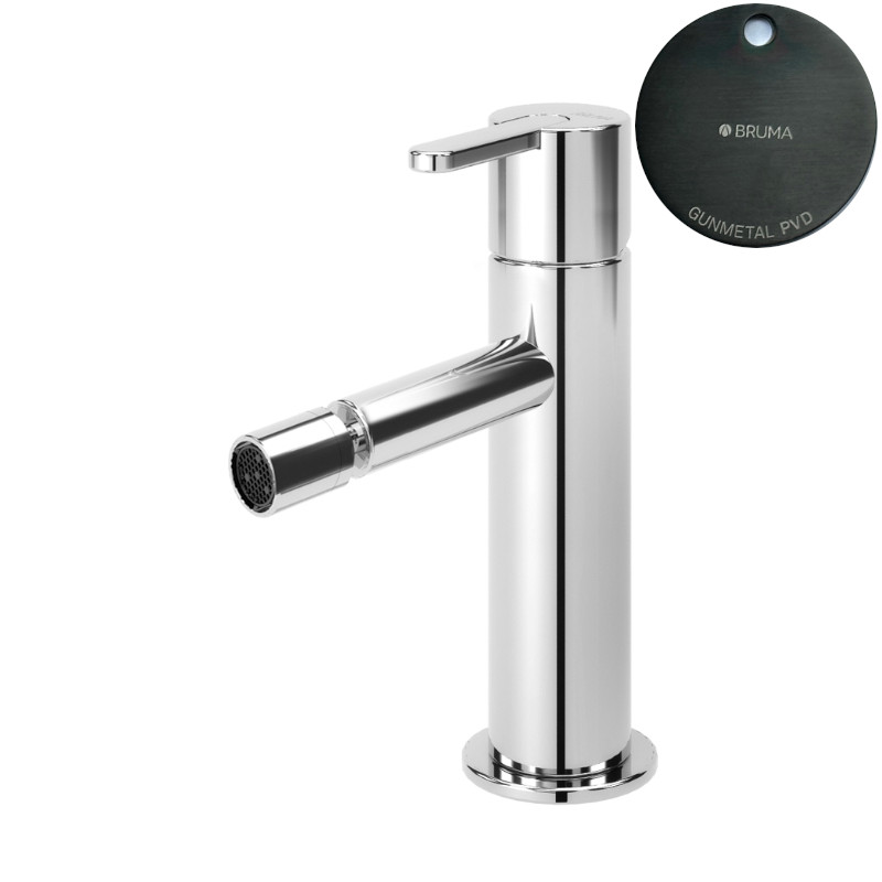 Bruma Leaf Bateria bidetowa jednootworowa bez korka Gunmetal PVD 1671006GM