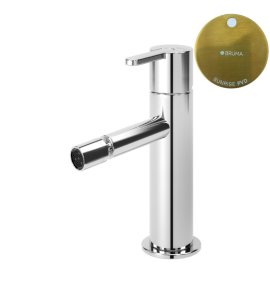 Bruma Leaf Bateria bidetowa jednootworowa bez korka Sunrise PVD 1671006PR