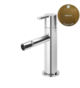 Bruma Leaf Bateria bidetowa jednootworowa bez korka Sunset PVD 1671006PS