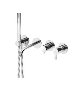 Bruma Leaf Bateria wannowo-natryskowa podtynkowa 3-drożna Chrom 1672111CR