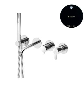 Bruma Leaf Bateria wannowo-natryskowa podtynkowa 3-drożna Night Sky 1672111NS