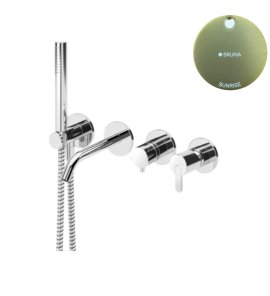 Bruma Leaf Bateria wannowo-natryskowa podtynkowa 3-drożna Sunrise 1672111SR